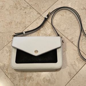 White and Black Michael Kors Crossbody Bag